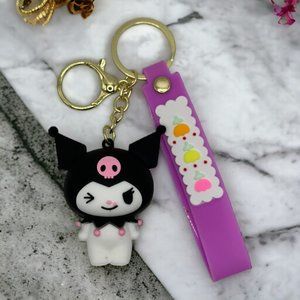 Kuromi My Melody Keychain Anime Sanrio Hello Kitty Figures Gift for Kids Women